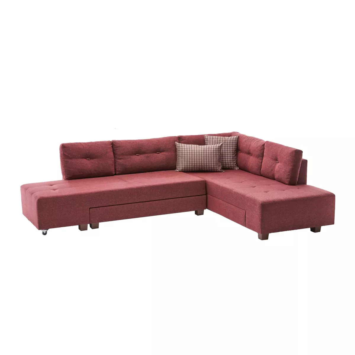 Софа Manama Corner Sofa Bed Right - Claret Red