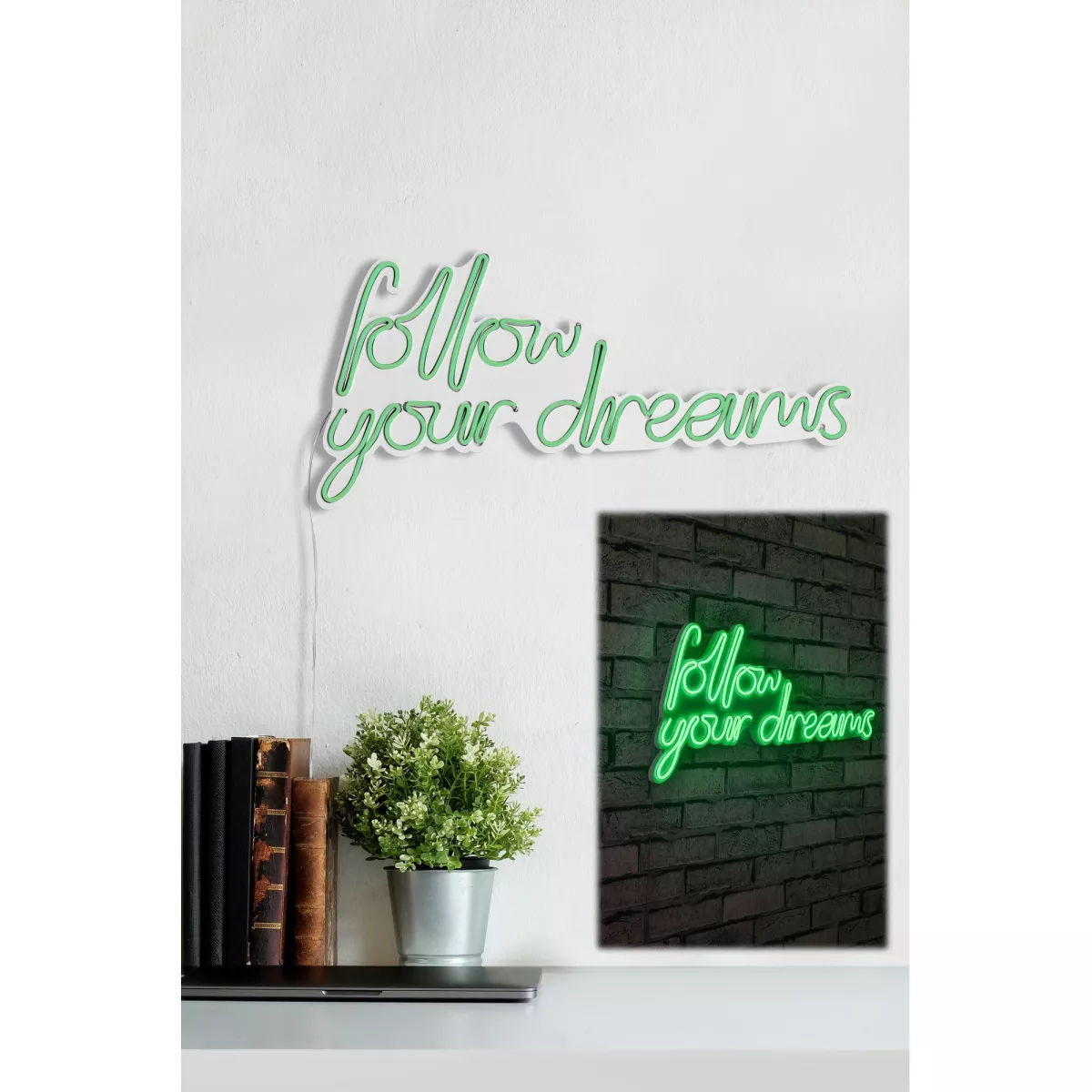 Ѕидна LED декорација Follow Your Dreams - Green