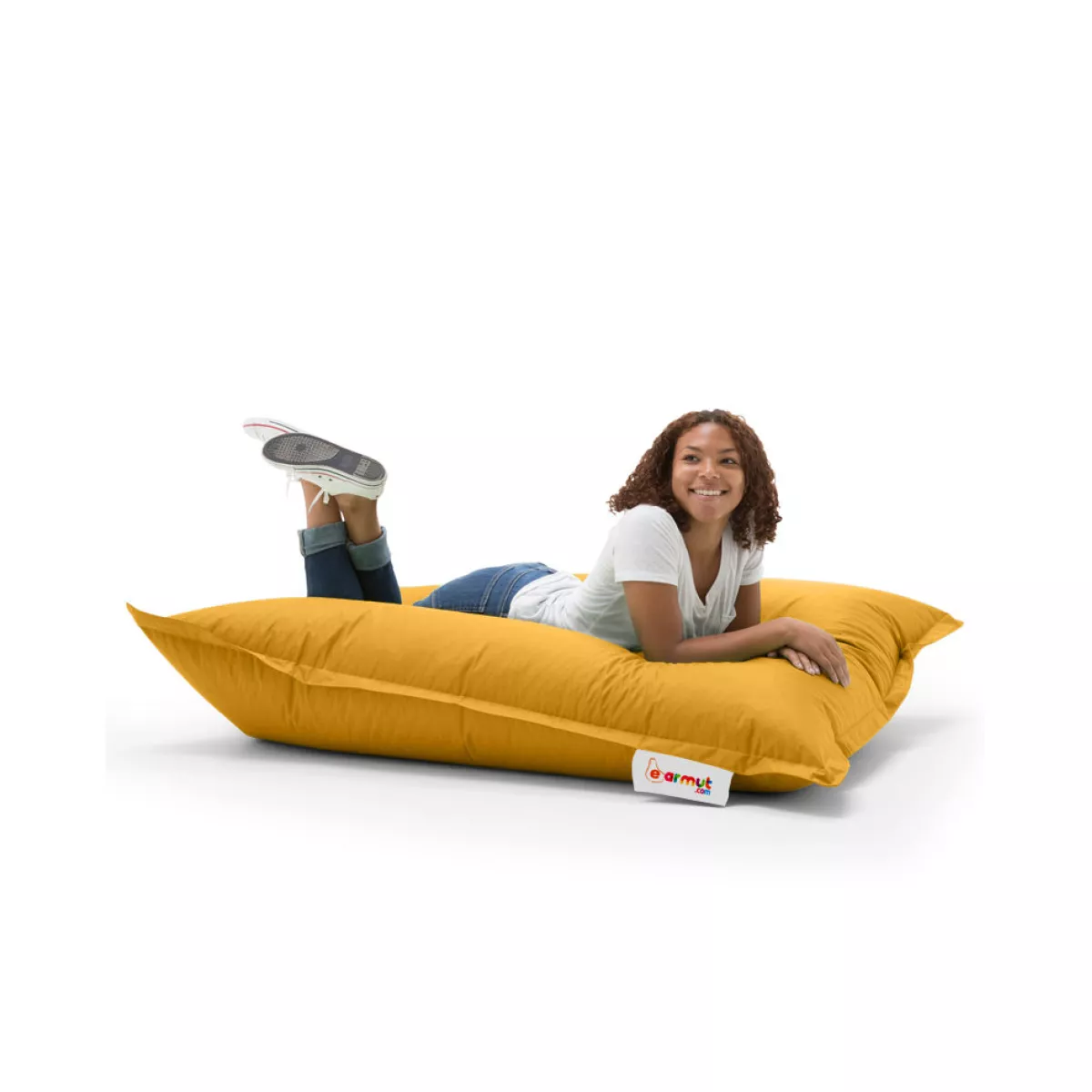 Bean Bag Cushion Pouf 100x100 - Yellow