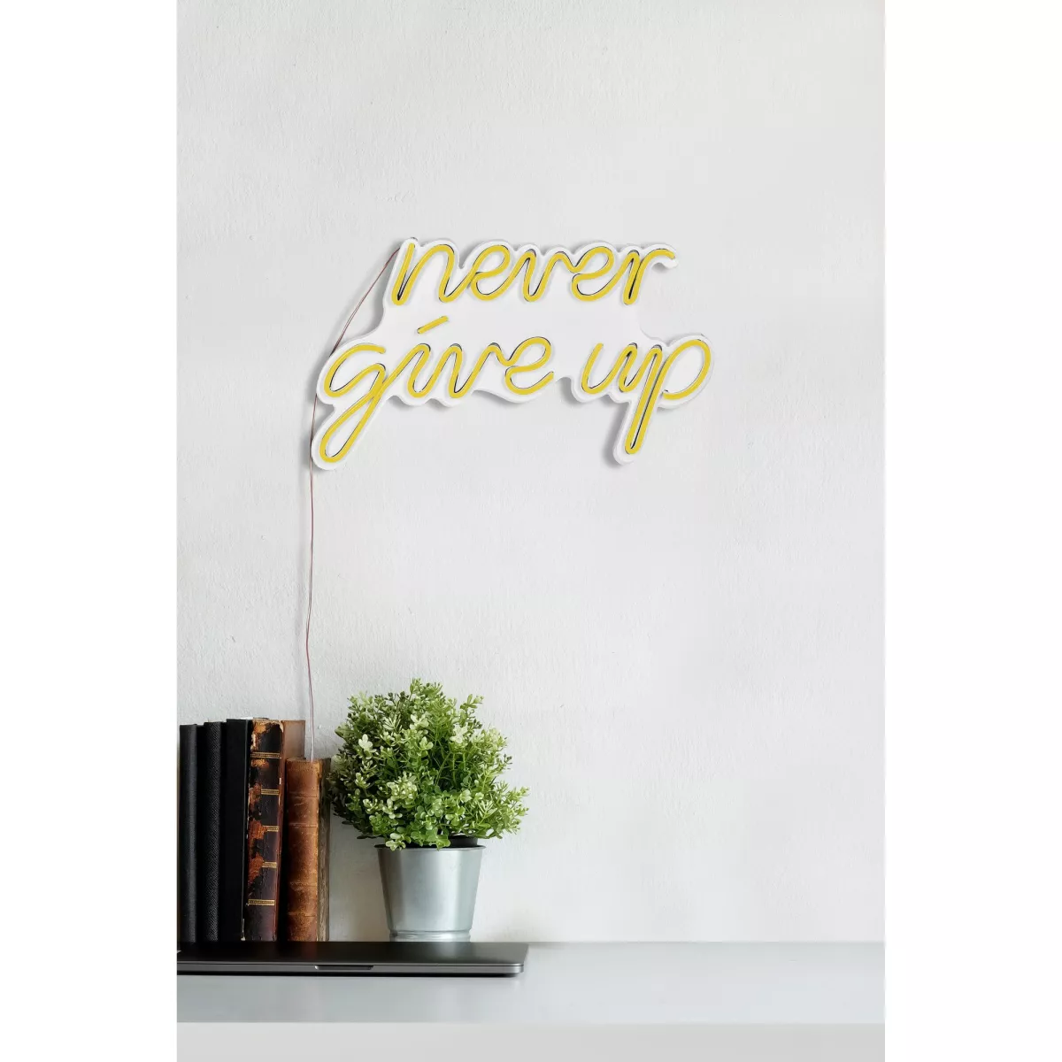 Ѕидна LED декорација Never Give Up - Yellow