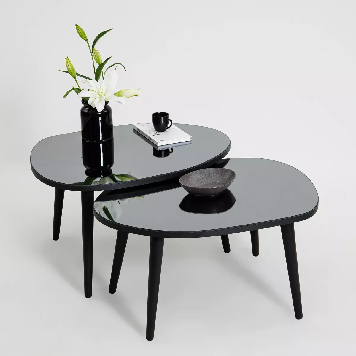 Клуб маса Gusto Set- Black, Fume