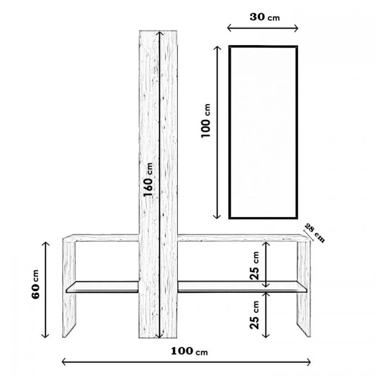 Закачалка Aynalı Portmanto Aurora L1302