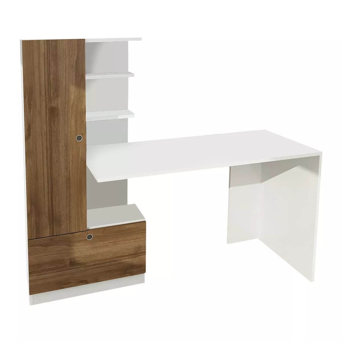 Биро Domingos - White, Walnut