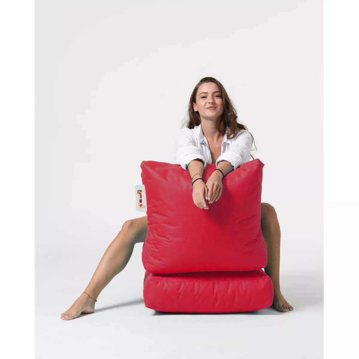 Bean Bag Siesta Sofa Bed Pouf - Red