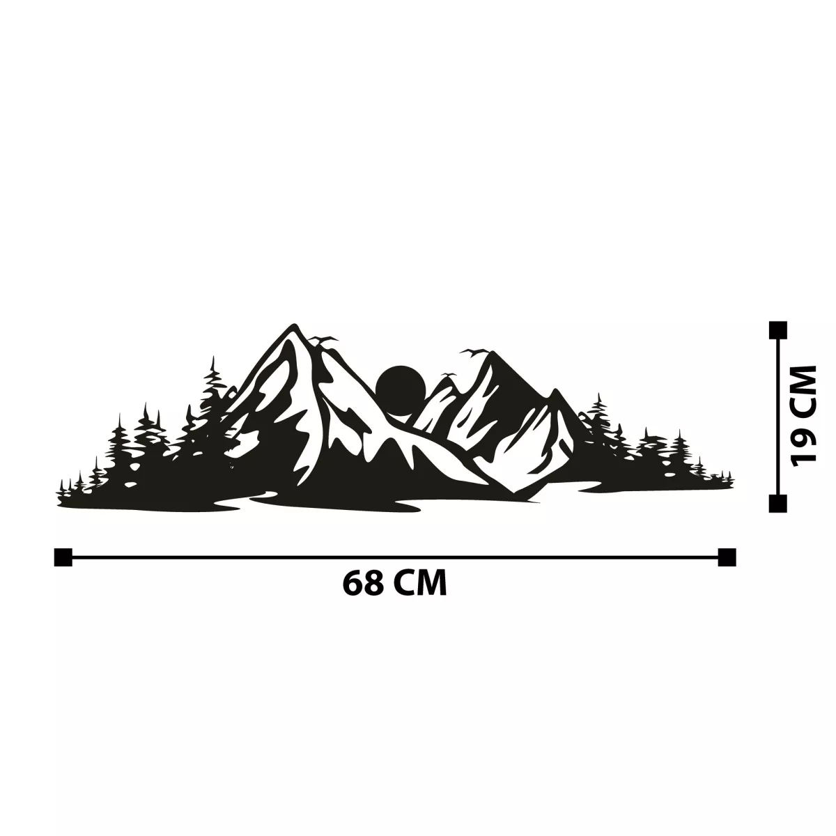 Метална ѕидна декорација Mountain 2