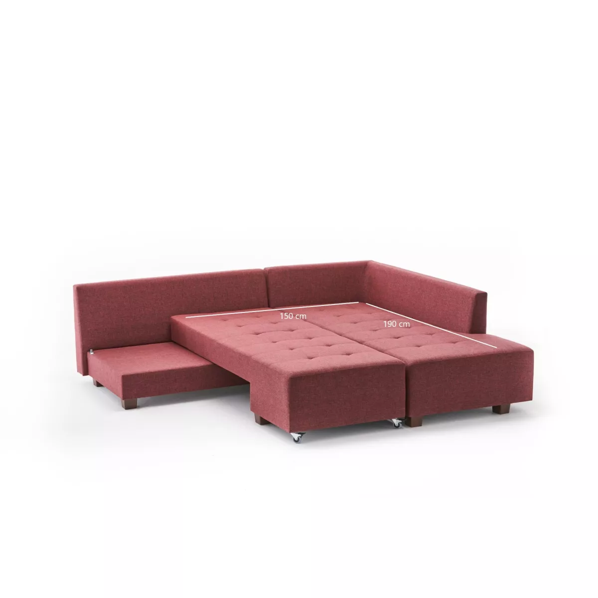 Софа Manama Corner Sofa Bed Right - Claret Red