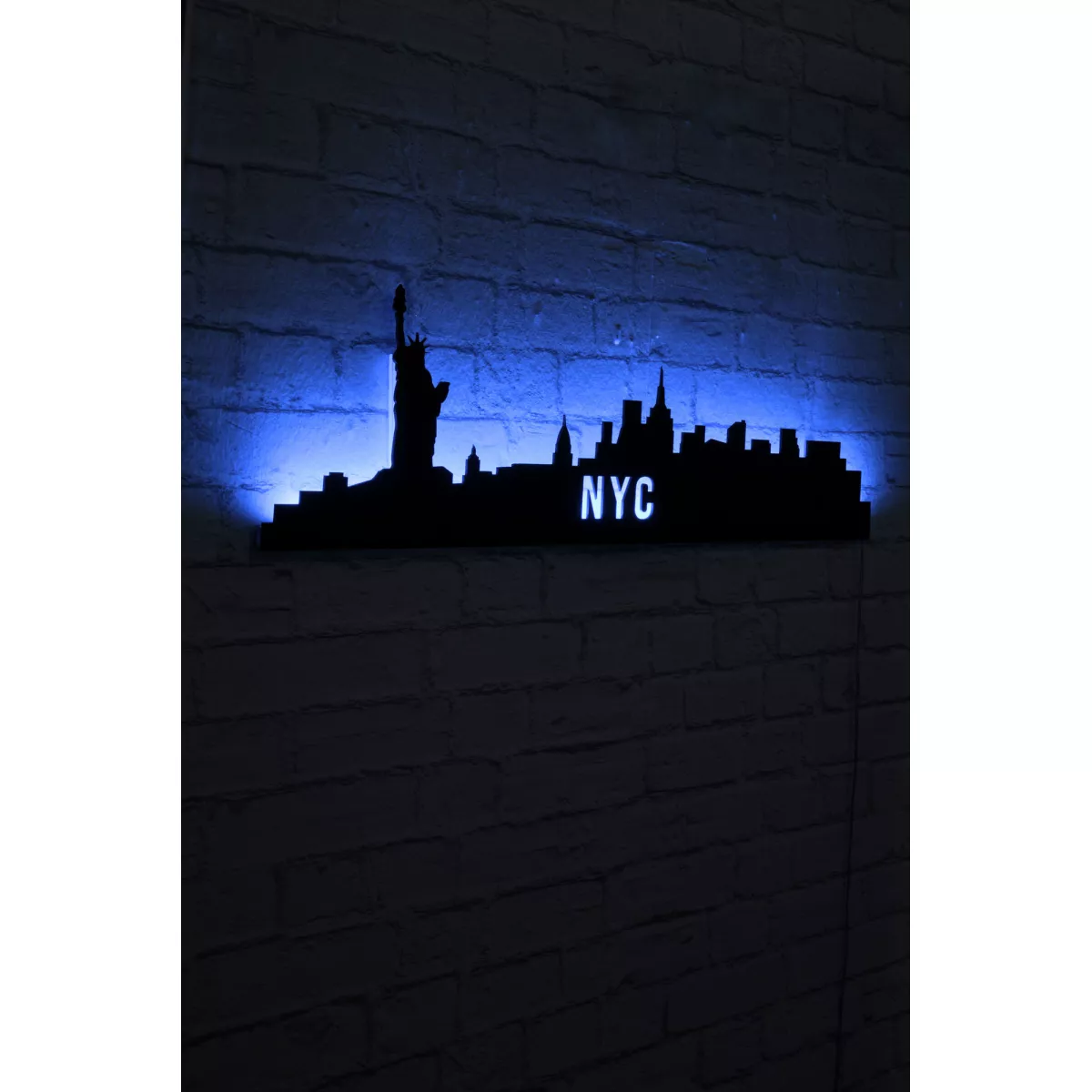 Ѕидна LED декорација NYC Skyline - Blue